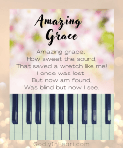 Amazing Grace piano lyrics